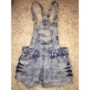Blue jean overalls